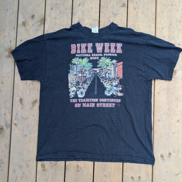 Fruit of the Loom BIKE WEEK Crew Neck Short Sleeve Pullover T-Shirt Size XL - Picture 1 of 5